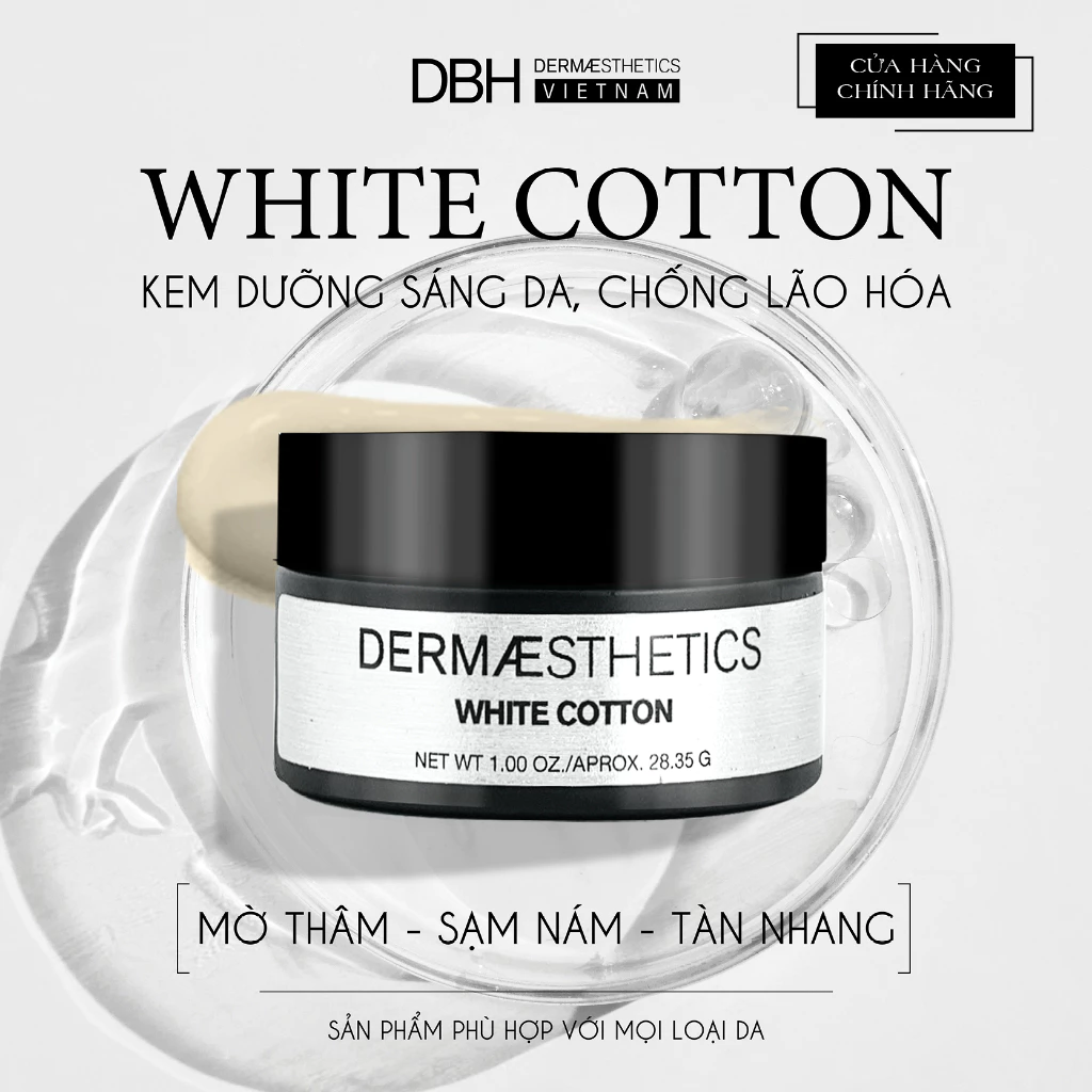 Kem dưỡng trắng da WHITE COTTON 28.35ML- DBH