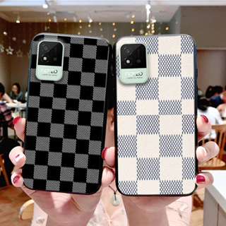 Ốp lưng Realme Narzo 50i / Narzo 50a prime / Norza 30a caro đen trắng họa tiết bàn cờ thương hiệu đẹp cute