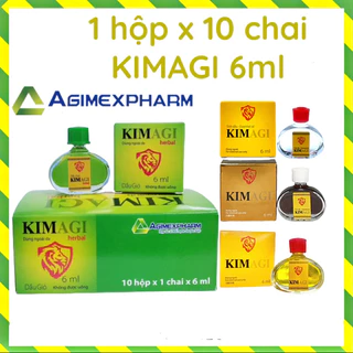 (Lố 10 chai) Dầu Kimagi Chính Hãng 6ml, Xoa Bóp Đau bụng, nhức mỏi, côn trùng cắn