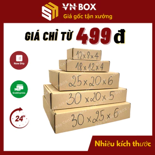 Hộp carton hộp nắp gài pizza nhiều kích thước hộp nắp cài đóng quần áo handmade giá rẻ - VN BOX