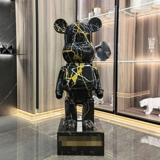 Tượng gấu BearBrick bằng gốm sứ bóng nhiều màu 35 50cm-Mô hình BearBrick-decor nhà cửa,tủ,kệ,quà tặng rẻ,đẹp,hot hit