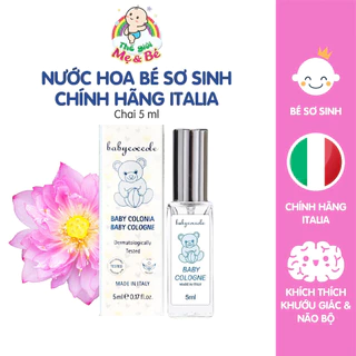 Nước hoa cho bé Babycoccole 0M+ an toàn cho trẻ sơ sinh & em bé chiết xuất hoa sen (Chai 5ml)