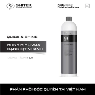 Dung dịch Wax dạng xịt nhanh tạo độ bóng trên bề mặt sơn xe - Quick & Shine Koch Chemie 1 Lít (nguyên bản)