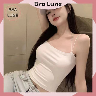 Áo croptop nữ thun lạnh mút mỏng BRALUNE, áo ngực nữ dây mảnh thời trang mã 629