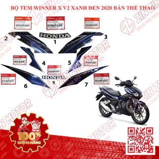 Tem Rời Winner X V2 2019+ Zin Xanh Đen 2020 Phiên Bản Thể Thao Chính Hãng