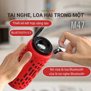 Tai nghe không dây SNOW LIGHT M47 kiêm loa Bluetooth 5.3 Một sản phẩm hai chức năng cực kỳ phù hợp cho người đi du lịch