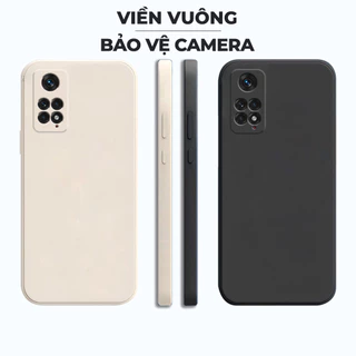 Ốp lưng Xiaomi Redmi Note 11, Note 11s, Note 11 5G, Note 11 Pro cạnh vuông, viền vuông, dẻo mềm mịn