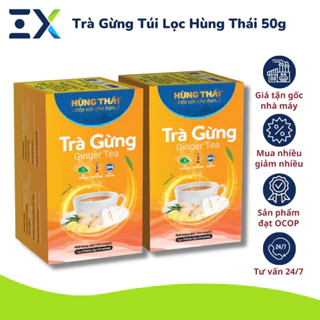 Trà Gừng Túi Lọc Hùng Thái (25 Gói x 2g) Cải Thiện Tuần Hoàn Máu Và Ngăn Ngừa Ung Thư Sản Phẩm Của Planex's Store