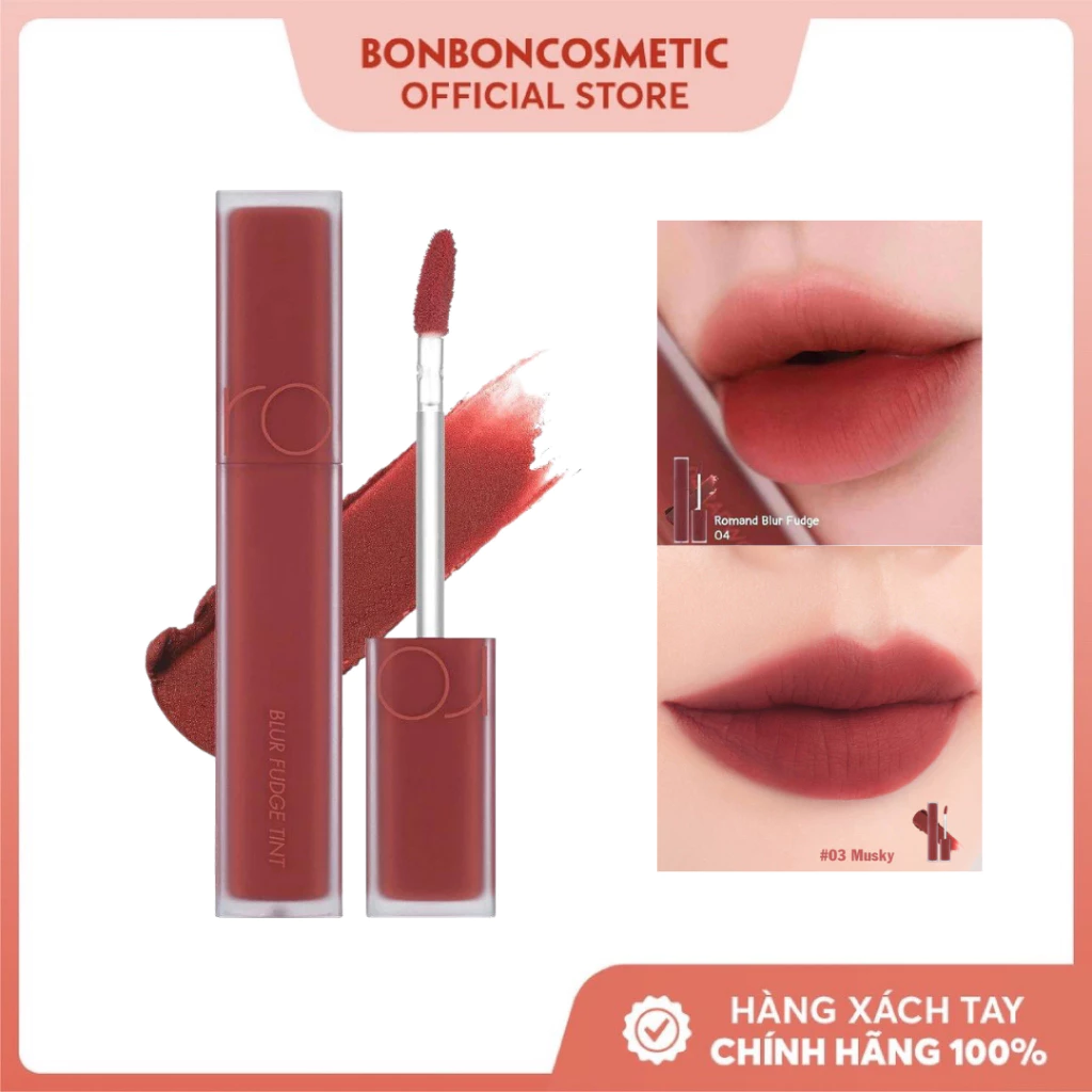 Son Kem Lì Romand Blur Fudge Tint Màu Siêu Mềm Mượt - BONBONCOSMETIC