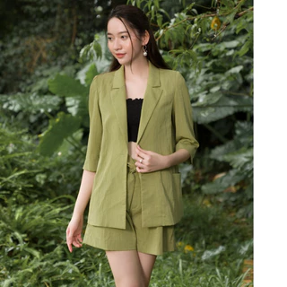 Áo khoác blazer nữ dài tay cổ 2 ve 1 khuy HeraDG WTBA005A