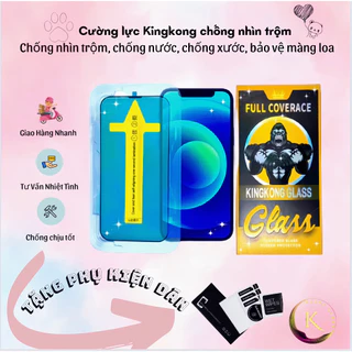 Cường lực KingKong chống nhìn trộm có khung tự dán cho Iphone X/XS/XR/XSmax/11/12/13/14/pro/pro max