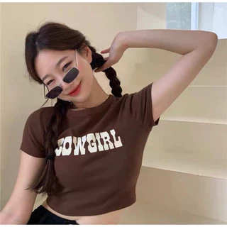 Áo croptop bozip CowGril TONGKHOSI