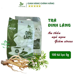 Trà Đinh lăng THÁI HƯNG (New) An thần, ngủ ngon, giảm stress - Bịch 100 túi lọc 5g