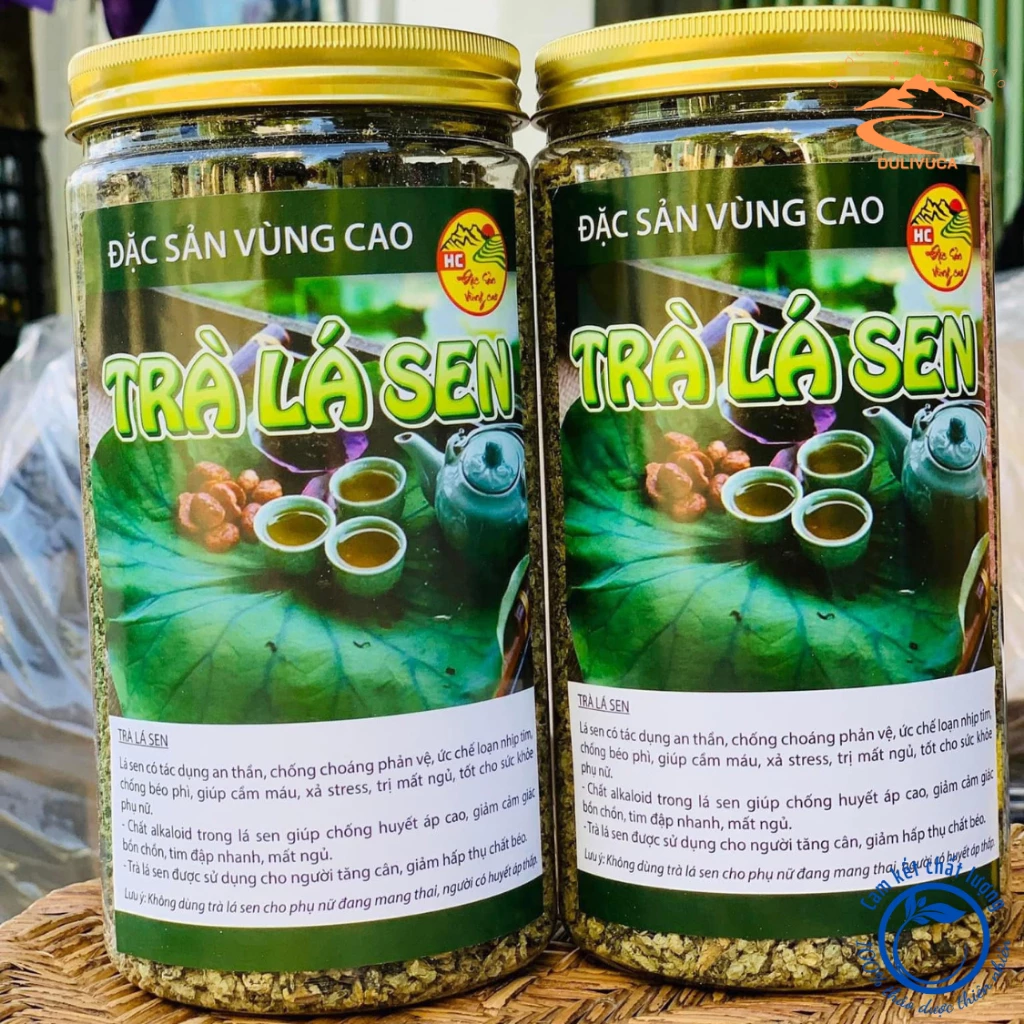 Trà lá sen non cuộn, sấy lạnh giảm cân (500g, 1kg) thượng hạng, đặc sản trà lá sen, chè lá sen vo viên, sao vàng