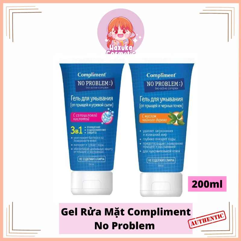 Gel rửa mặt Compliment No Problem 200ml giảm viêm giảm mụn