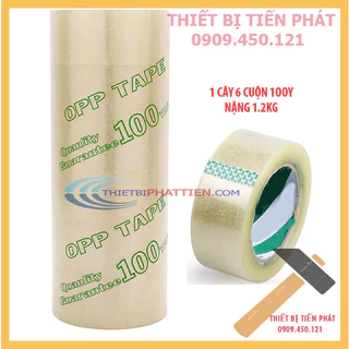 1 Cây Băng Keo 100 Yards 1.2kg/cây 6 cuộn (Keo Trong)