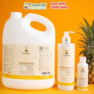 Nước rửa chén bát Fuwa3e hữu cơ Enzyme sinh học organic 3.8L an toàn cho bé bảo vệ da tay