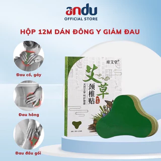 Miếng Dán Vai Gáy Đông Y Thảo Dược Giảm Đau Lưng, Thoái Hóa Cột Sống - Hộp 12 Miếng Dán Tiện Lợi