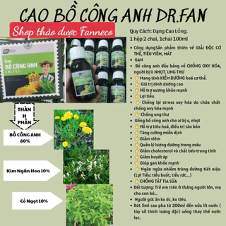 (Chính Hãng) Cao trà bồ công anh uống liền hộp 2 chai x 100ml