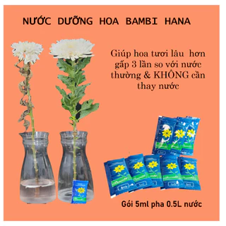 Gói dưỡng hoa tươi lâu, nước cắm hoa, nước dưỡng hoa Bambi,nước cắm hoa hoa tươi lâu, thuốc dưỡng hoa gấp 3 lần