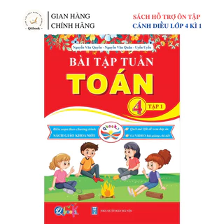 Sách - [ Lớp 4 - học kì 1 - Cánh diều ] - Bài tập tuần toán 4 tập 1