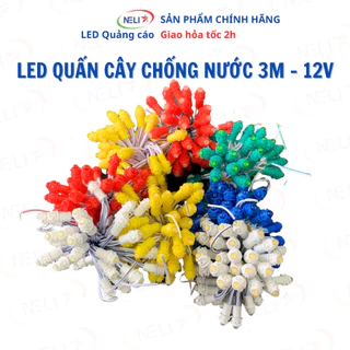 LED đúc F5 đế 9mm, chống nước tuyệt đối điện áp 12V,trang trí nhà,cuốn cây. chưa kèm nguồn