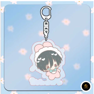 Móc khóa in hình BLUE LOCK Tiền đạo số 1 ver Thỏ bông anime chibi Mica trong acrylic quà tặng dễ thương