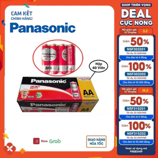 Pin AA Panasonic Xanh / Đỏ - Hộp 60 Viên - HSD 3 năm [Made in Indonesia/ Thái Lan]