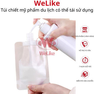 Túi chiết mỹ phẩm du lịch Welike chiết sữa tắm dầu gội 100ml 50ml 30ml tiện lợi trong suốt có nắp nhựa sử dụng nhiều lần