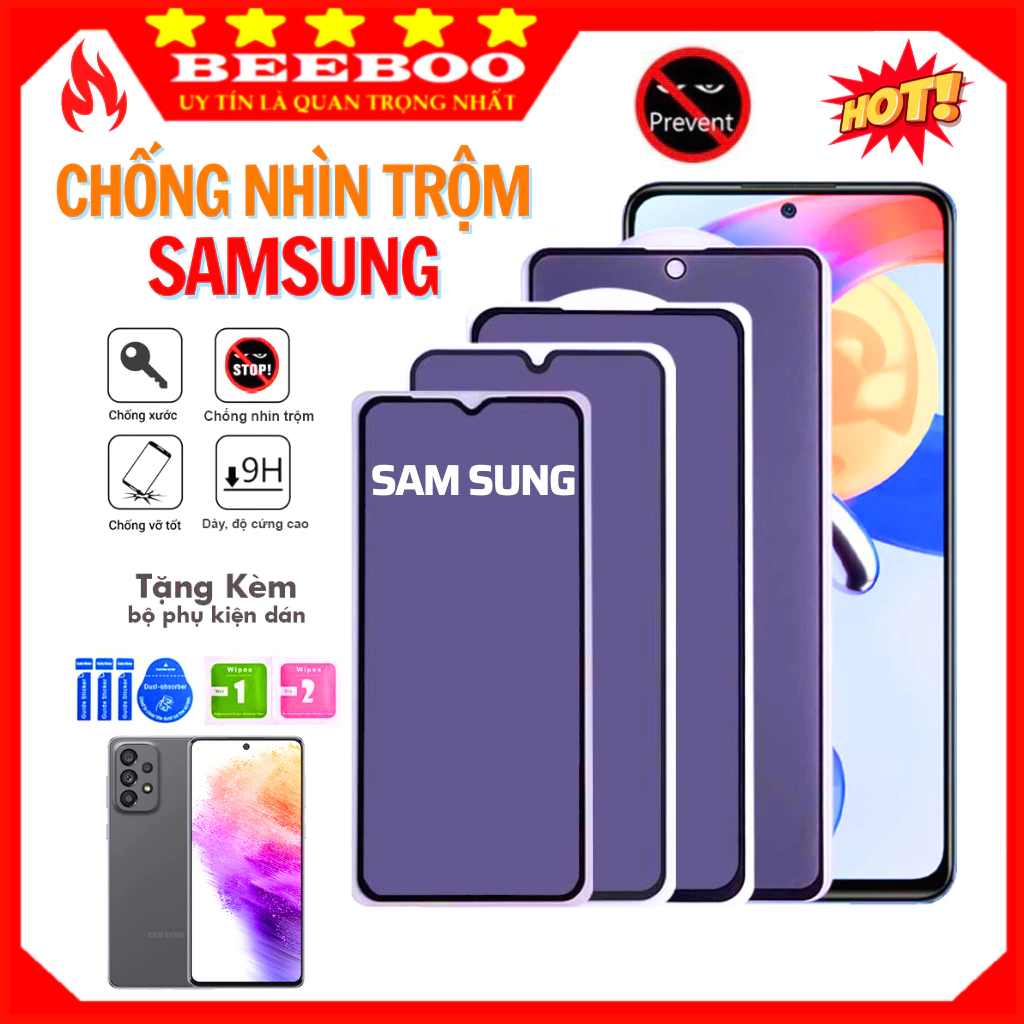 Kính cường lực chống nhìn trộm SamSung A03s A04 A04s A73 A52s A52 A51 A12 A13 A23 A33 A53 A71 A72 A22 M51 M33 A32 A20s