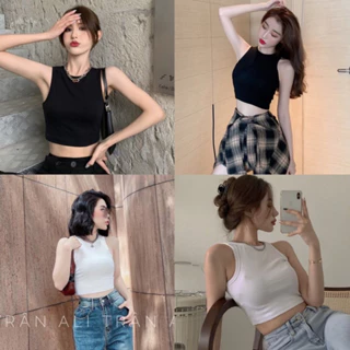 Áo 3 Lổ Croptop Chất Thun Borip Không Xù 40_48kg