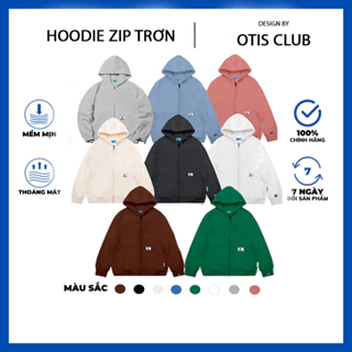 Áo khoác zip kéo unisex local brand Otis Club - Hoodie Zip Trơn
