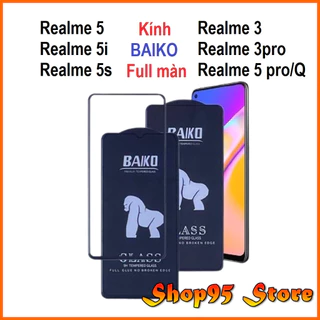 Cường lực Baiko Realme 5, Realme 5i, Realme 5s, Realme 5 pro, Realme 3, Realme 3 pro full màn hình