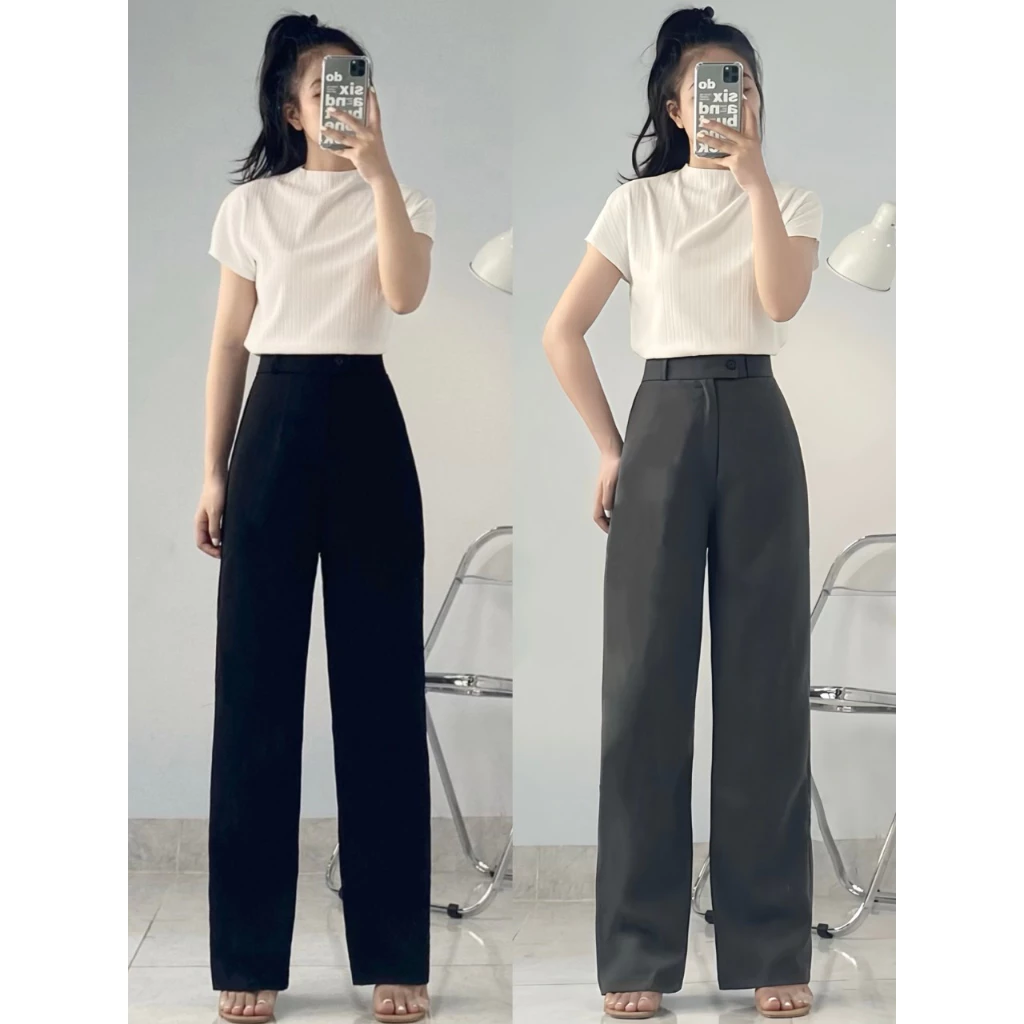 Quần tây nữ dáng dài cạp cao đi học - 247store - Q09/P0K1