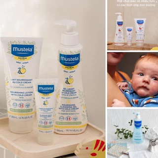 Sữa tắm gội/ body lotion dưỡng da/ dầu masage baby oil/ kem mặt MUSTELA cho bé từ sơ sinh 0M+