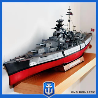 Mô hình giấy chiến hạm quân sự Đức KMS BISMARCK