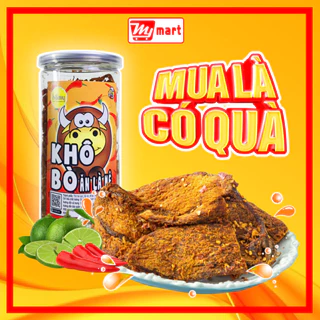 Khô bò miếng mềm hũ 250gr đồ ăn vặt Mymart