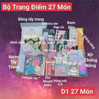 Bộ trang điểm đầy đủ 27 món cơ bản từ a-z set trang điểm cá nhân bộ makeup nhẹ nhàng đi chơi mùa hè cho nàng