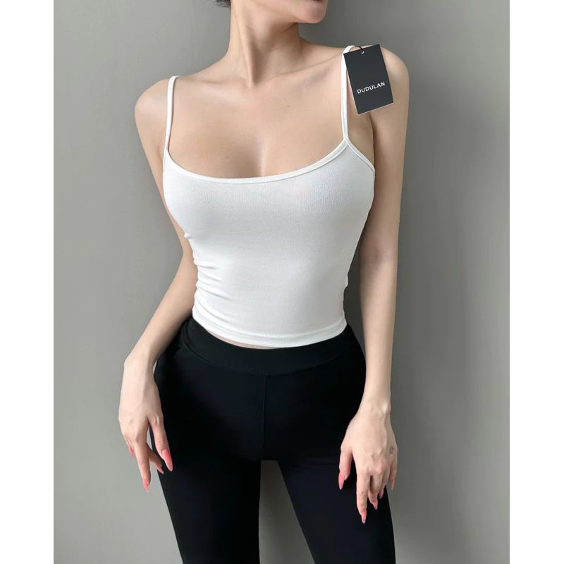 Áo hai dây croptop ANNAKIKI chất cotton ôm body có chỉnh dây - 121