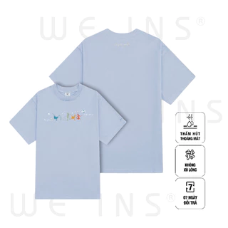 Áo thun local brand WEINS, mẫu in TO THE MOON, dòng áo thun cotton thấm hút, mềm mát, dáng áo phông basic unisex