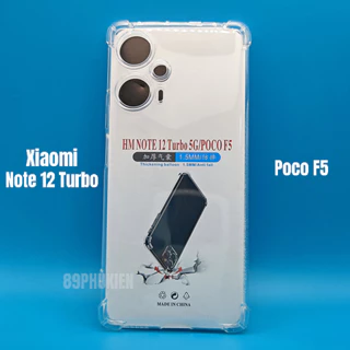 Ốp lưng chống va đập Xiaomi Redmi Note 12 Turbo, Poco F5 (dẻo trong chống sốc)