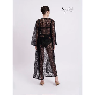 Áo choàng ren trắng oversize C039 Sexy M