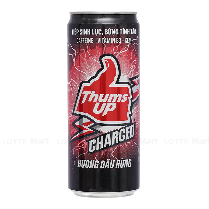 Nước Giải Khát Thums Up Charged Hương Dâu Rừng Lon 320ml