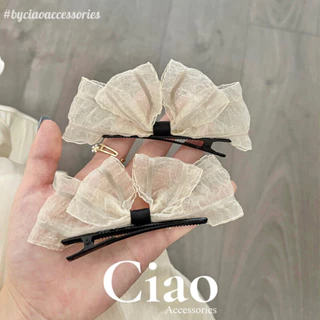 [HOẢ TỐC 1H] Set 2 kẹp tóc/ Phụ kiện tóc thiết kế nơ xinh xắn mã 61 Ciao accessories