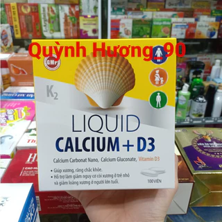 Viên uống bổ sung Canxi LIQUID CALCIUM+D3 hộp 100 viên giúp xương chắc khỏe