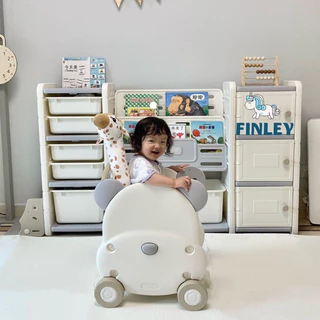Xe đồ chơi cho bé có bánh xe dễ dàng di chuyển kết hợp xe tập đi mẫu gấu Hàn Quốc siêu yêu [BabyUS]
