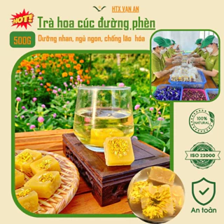 💥 (CHÍNH HÃNG 500G) Trà hoa cúc đường phèn mật ong của HTX Vạn An dưỡng nhan thanh nhiệt đẹp da