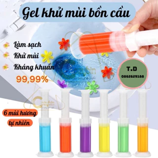 Gel thơm toilet KHỬ TRÙNG, KHỬ MÙI bồn cầu, bắn ra hình bông hoa với 6 loại hương thơm dễ chịu