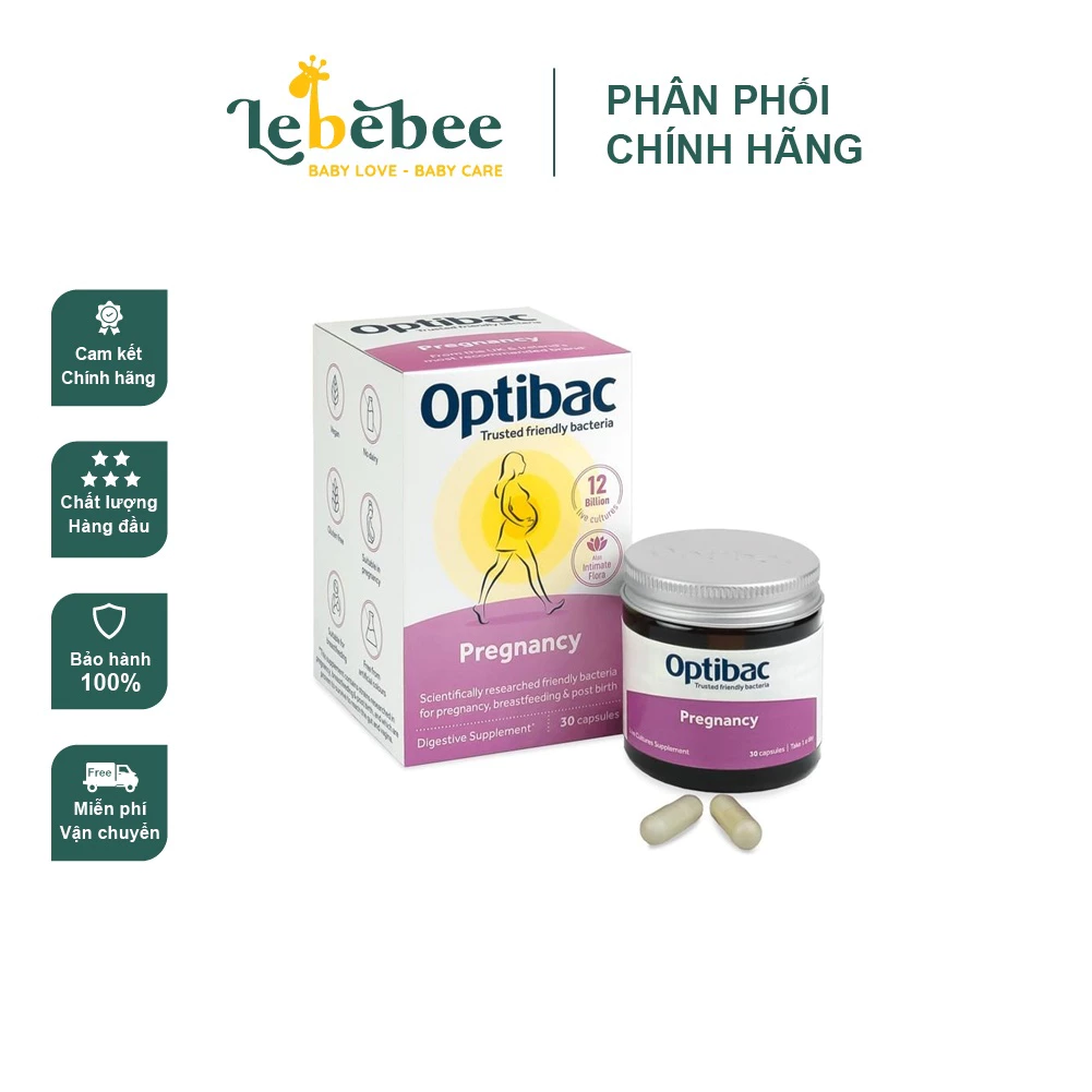 Optibac Pregnancy - Optibac cho mẹ bầu và cho con bú ( hộp 30 viên)