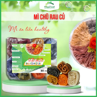 Mì chũ rau củ tự nhiên 1kg Orgafood, đặc sản Bắc Giang, mì ngũ sắc rau củ số 1 Việt Nam, eatclean ăn kiêng giảm cân